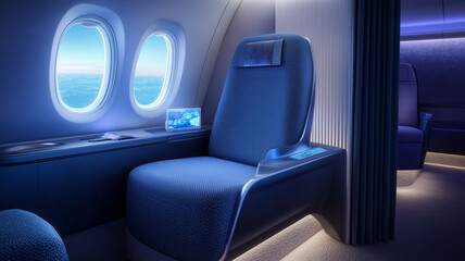 interior of the airplane