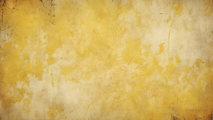 Yellow designed grunge background. Vintage abstract texture. Generative AI