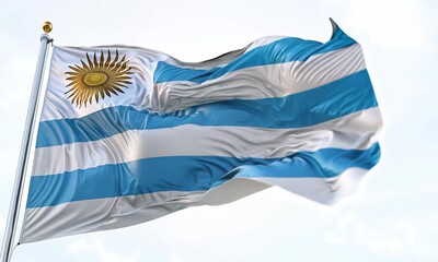 Developing flag of Uruguay on a white background Video - Powered by Adobe