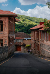 Old streets of Sheki city of Azerbaijan