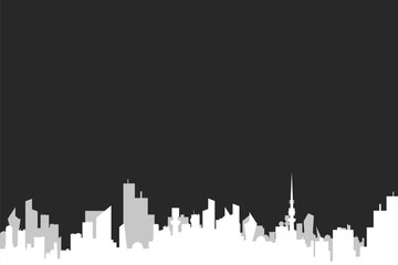 Fototapeta premium City simple Silhouette. Vector illustration.