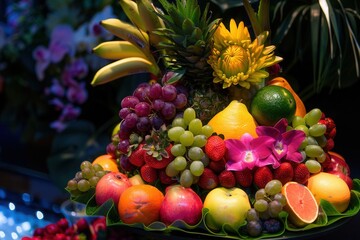 Fresh and Colorful Fruit Display. Vibrant and Detailed