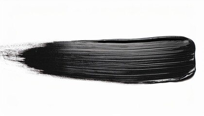 Yellow long stroke of paint isolated on white background. Generated image