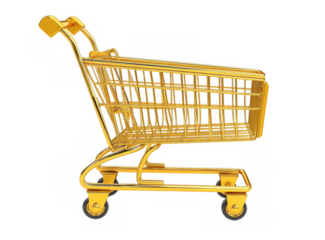 Golden Shopping Cart