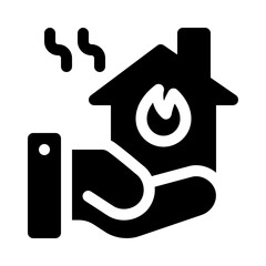 natural disaster glyph icon