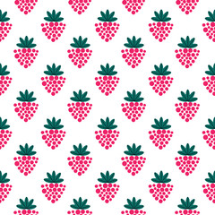 seamless pattern with rasberry