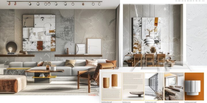 Modern Elegance. Interior design portfolio template