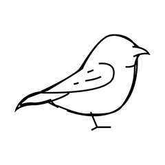 wren bird line icon vector. wren bird sign. isolated contour symbol black illustration