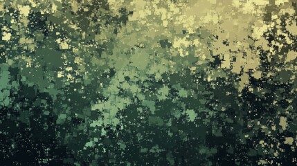 Abstract Green and Yellow Camouflage Pattern Background - This abstract background image features a blend of green and yellow hues, creating a camouflage-like pattern. It symbolizes nature, texture, c