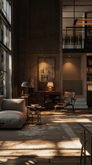 Modern Urban Living. Interior design and architecture harmony