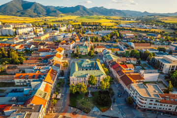 Liptov region in the backround with Liptovska mara lake and Tatras mountains around Liptovsky Mikulas, Slovakia