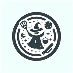 Obraz premium Circular logo with cooking attributes