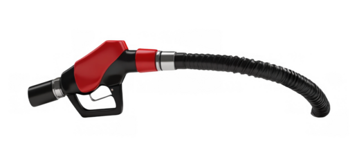 Red and Black Fuel Nozzle with Hose