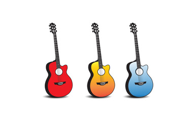 Fototapeta premium Guitar icons vector illustration.