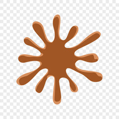 Obraz premium chocolate splash vector illustration graphics scatter png.eps