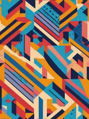 Fototapeta premium memphis pattern with Generative artificial intelligence