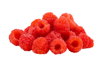 fresh raspberries on transparent png