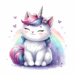 Unicorn Cats in Soft Pastel Tones