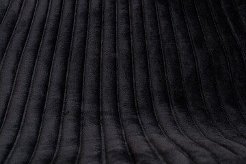 Black striped soft suede fabric as background,black background