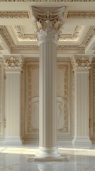 Fototapeta premium Sumptuous Elegance. Opulent interior design inspired by classical Corinthian column architecture
