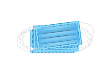 Surgical face mask vector.