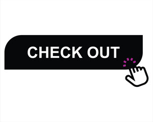 check out button on white background. check out button sign