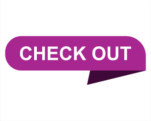 check out button on white background. check out button sign