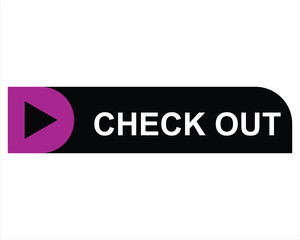 check out button on white background. check out button sign