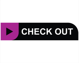 check out button on white background. check out button sign