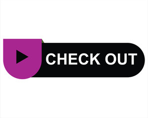 check out button on white background. check out button sign