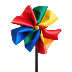 Colorful Pinwheel with Multicolored Blades