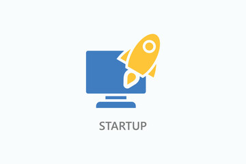 Startup Vector Icon Or Logo Illustration