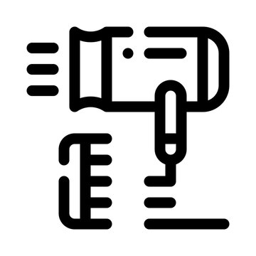 recommend clip art: hair dryer line icon