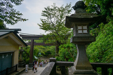 Lantern in the form of a stone house in the park Mt. Takao