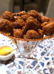 Paneer Popcorn with Schezwan Drizzle