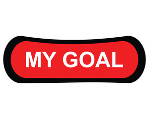 my goal button on white background. my goal button sign