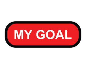 my goal button on white background. my goal button sign