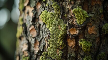 an old tree in a forest covered with moss