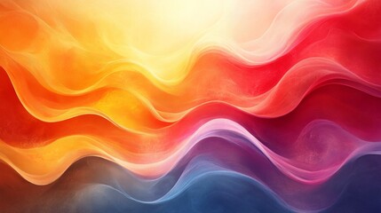 Fototapeta premium Abstract colorful background with wavy lines and soft light.