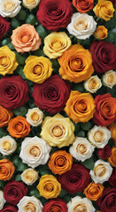 colorful roses background