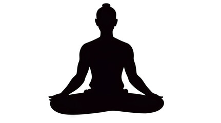 meditation vector silhouette logo