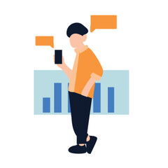 falt deisgn, flat design bisnis, bisnis flat design Two people discussing with work partners to collaborate, startup business illustration conceptual design ilustration vector