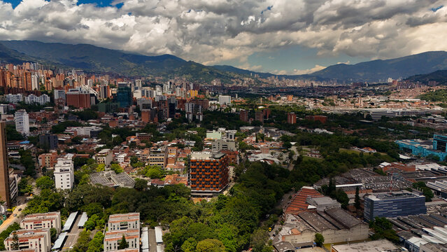 Foto a&eacute;rea de la ciudad de Medell&iacute;n.