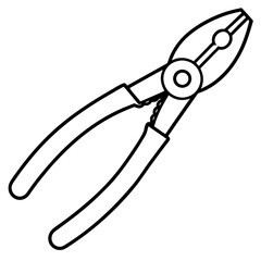 Pliers art vector illustration