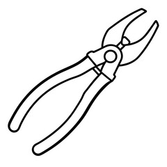 Pliers art vector illustration