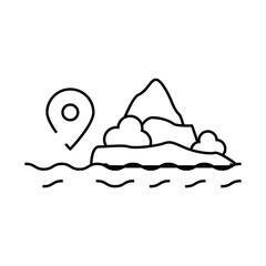 diving tours line icon vector. diving tours sign. isolated contour symbol black illustration