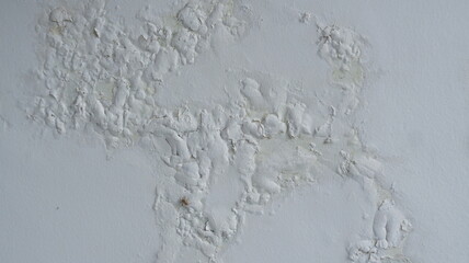 Wall broken cracks texture. White background 
