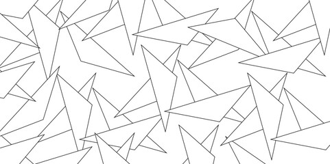 Abstract background with liens and triangles shape on white background. White and golden geometric overlapping rectangle pattern Geometric background soft shadows as patten ..White polygon textured .