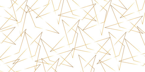 Abstract background with liens and triangles shape on white background. White and golden geometric overlapping rectangle pattern Geometric background soft shadows as patten ..White polygon textured .