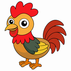 Rooster art vector